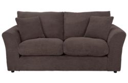 HOME Barney Large Fabric Sofa - Chocolate